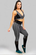  Leggings - Leggings Grey Mescla Pierced - Massam Fitness & Nova Cabana Activewear 