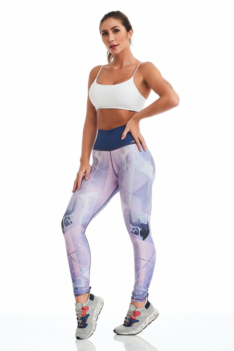  Leggings - Leggings Double Face Jeans Geometric - Cajubrasil & Nova Cabana Activewear 