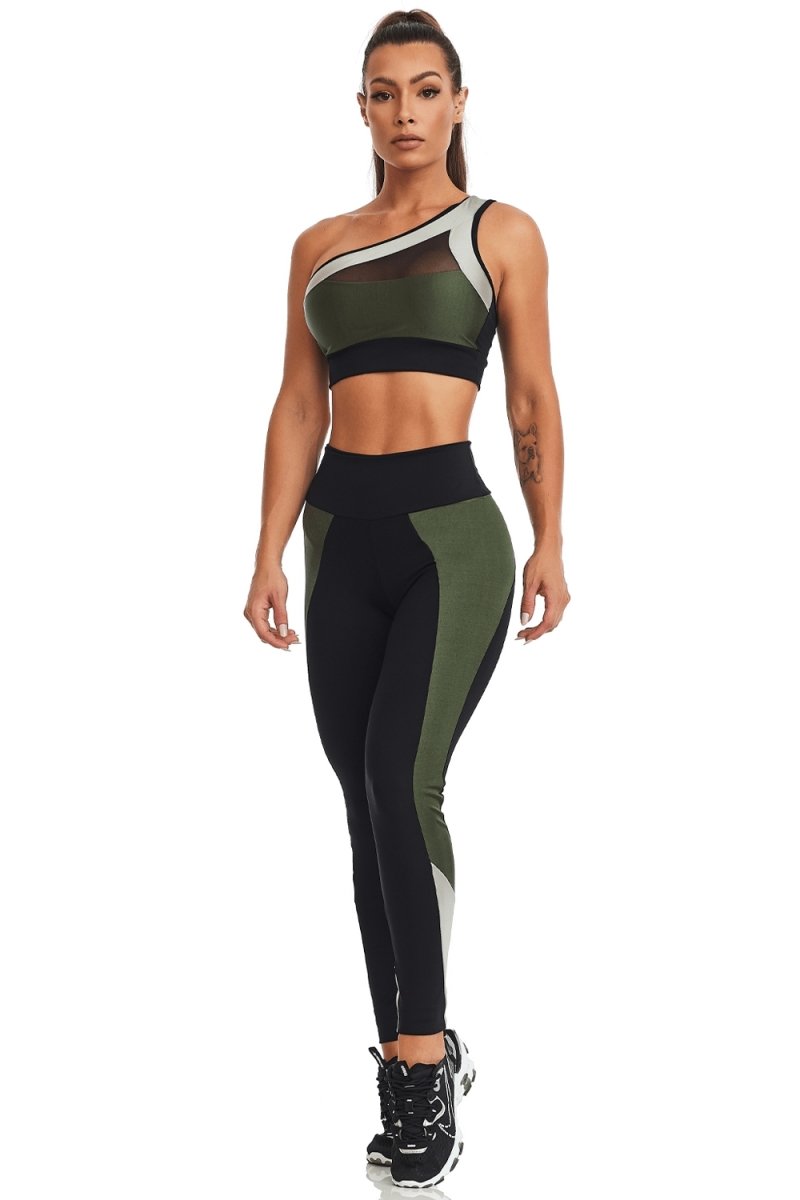  Leggings - Leggings Metallic Cutouts - Massam Fitness & Nova Cabana Activewear 