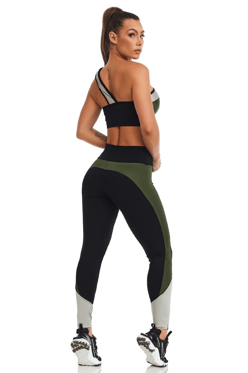  Leggings - Leggings Metallic Cutouts - Massam Fitness & Nova Cabana Activewear 